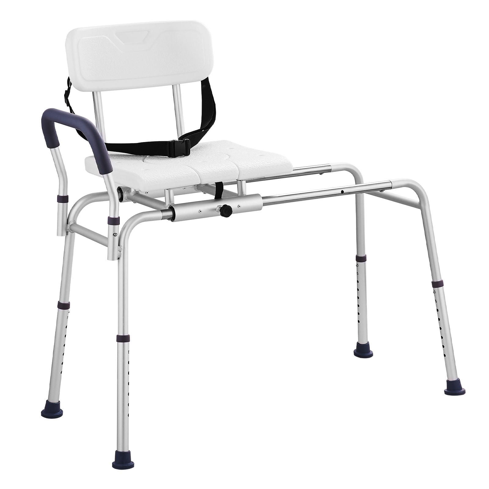 Sliding Tub Transfer Bench Shower Chair & Cut-Out Seat Reversible Backrest_voghion.com